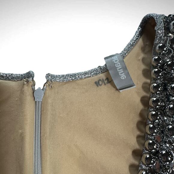 Paco Rabanne Silver Sequin Cut Out Gown Maxi Dress Size US 12 FR 44 Spring '24 - Picture 10 of 16